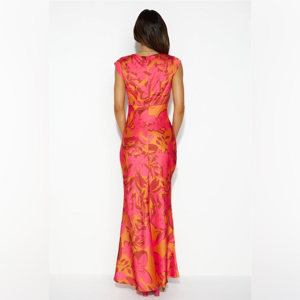 Hello Molly satin floral maxi dress nwot - Picture 4 of 6